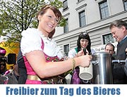 14. Bayerische Bierwoche vom 20.04. - 01.05.2012. Freibier gibt es am 23.04.2012 am Münchner Bierbrunnen (©Foto:Ingrid Grossmann)